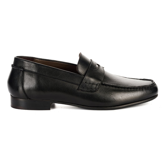 ARGYLE MENS BLACK LEATHER  LOAFER