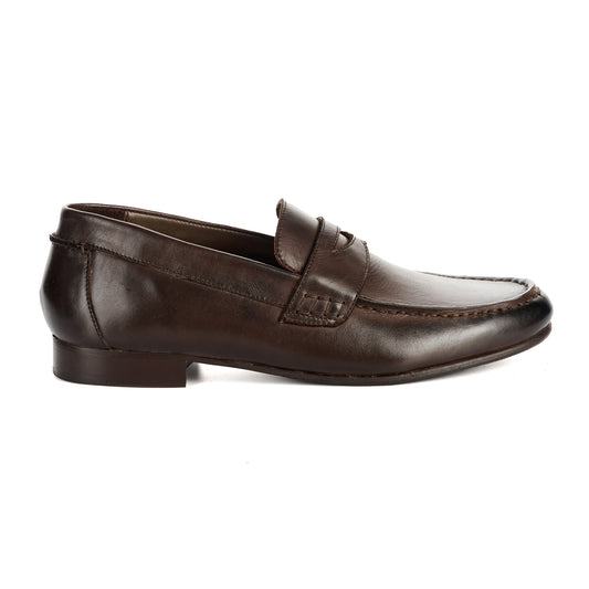 ARGYLE MENS BROWN LEATHER  LOAFER