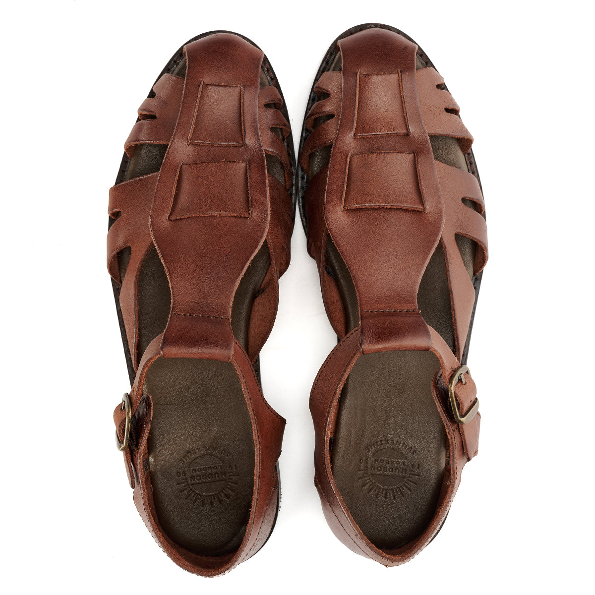 NOVA WOMENS BROWN VEG TANNED  LEATHER SANDAL