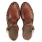LUNA WOMENS BROWN LEATHER SANDAL