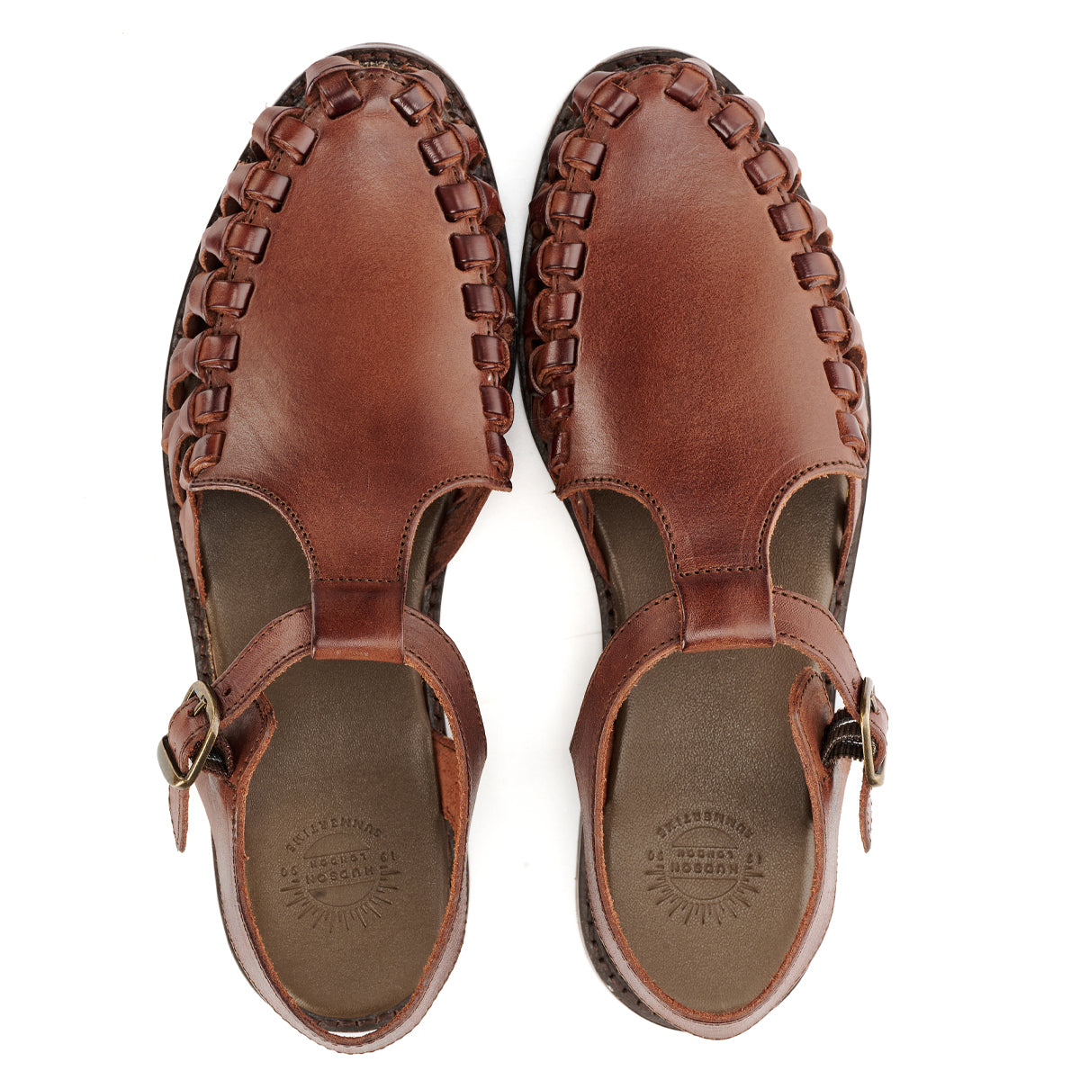 LUNA WOMENS BROWN LEATHER SANDAL